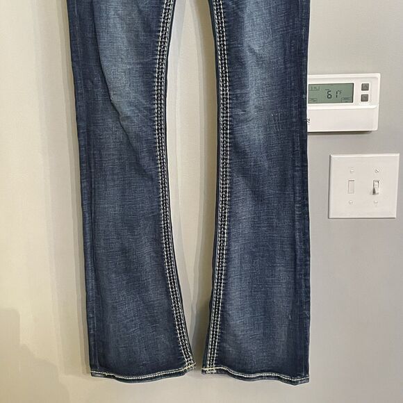 Rock Revival Ferry Jeans Mid-Rise Boot Stretch Rhinestone Pockets Sz 25 EUC - Picture 4 of 16